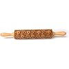 Rolling Pin Embossed with MONSTREA FLORAL Pattern for Baking Engraved Cookies Size Large 16.9 inch
