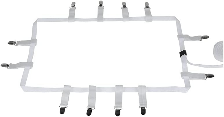 1set Elastic Bed Sheet Grippers Belt Fastener Clips Mattress Cover Blankets Holder Home Textiles Organize Gadgets