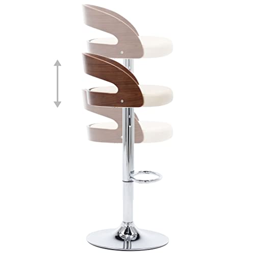 Tabourets de bar ergonomiques repose-pieds et dossier réglable blanc