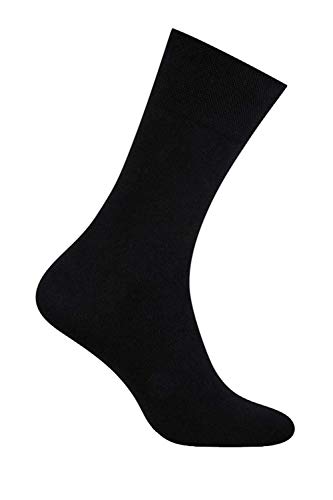 Preisvergleich Produktbild Aurellie Men Schwarze Anzüge Baumwollsocken 1 Paar Schwarz Gr. 44 / 46
