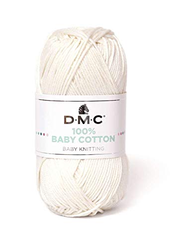 DMC - 100% Baby Cotton - Hilo para tricot - 100% algodón | Especialmente diseñado para bebés y confección de canastillas | Suave y cómodo | Ovillo de 50g - 106m | 27 colores disponibles