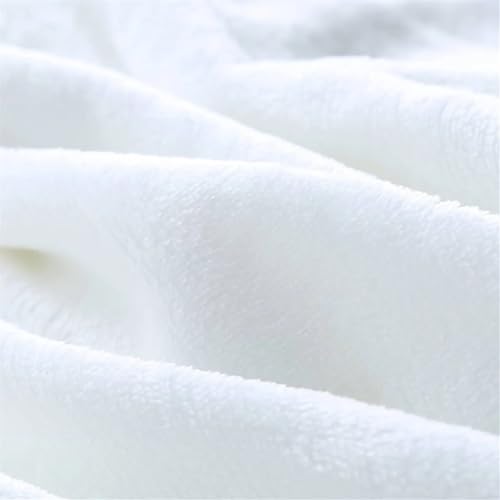 Couverture pour lit et canapé douce et moelleuse blanche 200x230cm chic - 3