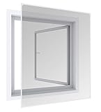 Windhager Insektenschutz Magnetrahmen mit Pollenschutz für Fenster, Spannrahmen mit Pollenschutz-Gewebe, Fliegengitter magnetisch, Mückengitter, 100 x 120cm, weiß, 03524