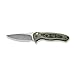 WE Knife WE19002N-2 Green Titanium Handle with Jungle Wear Fat Carbon Fiber Inlay