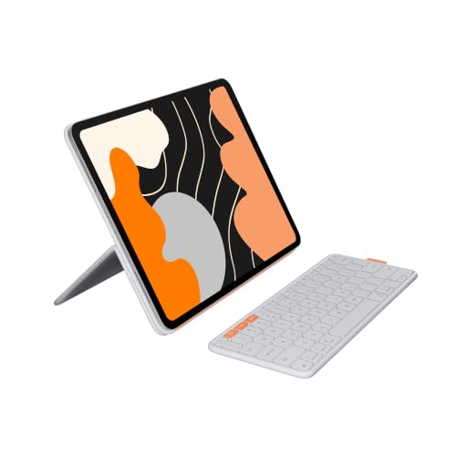 Image of Logitech Flip Folio Keyboard Case 13-inch iPad Pro and Air, Off-White