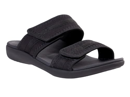 REVITALIGN Women's Elevate Slide, Black, 8 Wide