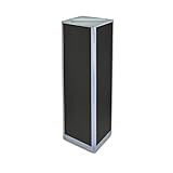Azar Displays 700405-BLK Four-Sided Pegboard Tower Floor Display On Revolving Base. Panel Size: 16'W X 60'H, Black