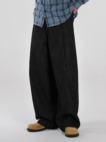 Men's Straight-Leg Denim Autumn Loose Korean Style Wide-Leg Pants2