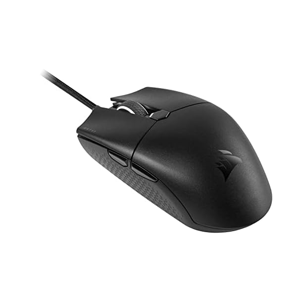 Corsair Katar Pro XT Ultra-Light Gaming Mouse- 18k DPI PixArt Optical Sensor- RGB Scroll Wheel Lighting- 6 Programmable Buttons- Lightweight Paracord Cable,Black