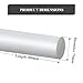 DFDPAXL Nylon Round Rod, White Solid Cylindrical Bar 65×300Mm-85×300Mm Suitable for Industrial Machining Equipment Parts,Diameter 75mm