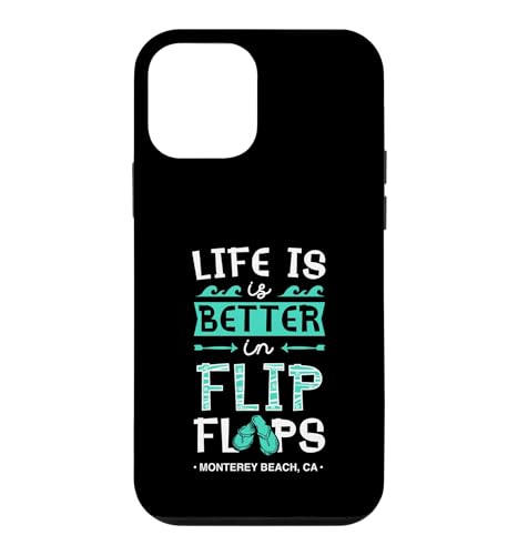 Life Is Better In Flip Flops �����g���[�r�[�` �J���t�H���j�A �X�}�z�P�[�X iPhone 12 mini �p