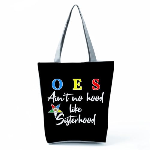 Bolso Tote con cierre de cremallera estampado Sisterhood miniatura 1