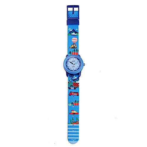 Boy's Kids Children Watch,3D Cute Cartoon Breathable Fabric Band Japanese-Quartz Wristwatches Time Teacher Gifts Watches for Kids Boys Toddlers (Amusement Park)4