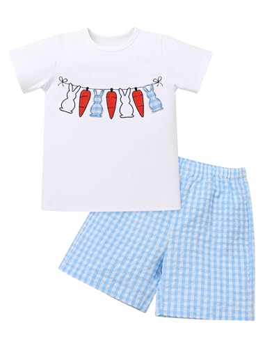 Vêtements bébé garçon ensemble short vichy et haut brodé haut de gamme