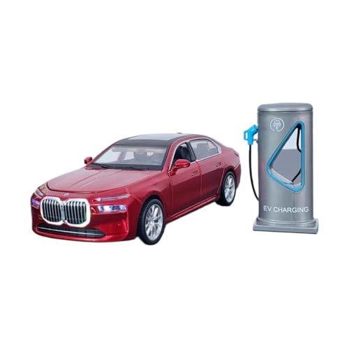 Bofsmxxnp BMW I7 G70 Miniaturauto Rot mit Ladestation