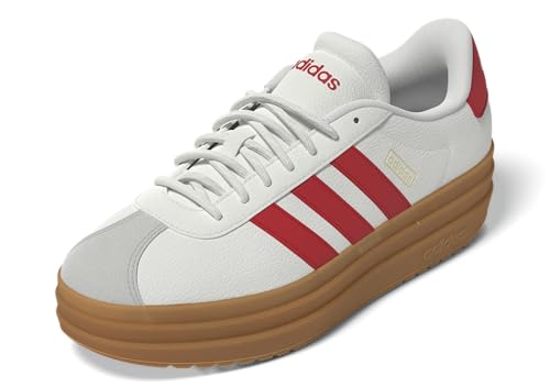 Image of adidas Womens Vl Court Bold Lace Up Sneakers Shoes Casual - Pink