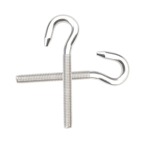 Image of 8Pcs M8 Hook Bolt 304 Stainless Steel Eye Ring Screw-in Hooks with Washers Nut Metric Thread