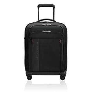 Briggs & Riley International 21″ Carry On Expandable Spinner – Luggage for Travel, Suitcases with Wheels, Softside Rolling Bag for Men & Women – ZDX Collection, Black