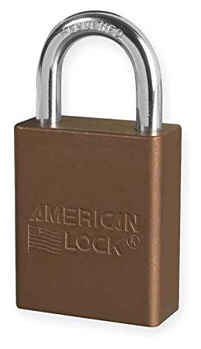 Master Lock A1105KABRN Keyed Alike Aluminum Brown Safety Padlock with 1/4 x 1 Shackle (Pack of 6)