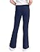KEREDA Girls Flare Leggings School Uniform Pants for Girls Bell Bottoms Cotton Clothes for Kids 5-6 Years Navy