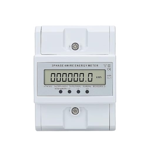 Compteur d'énergie triphasé kWh pour tableau électrique 100A moniteur de consommation 380V