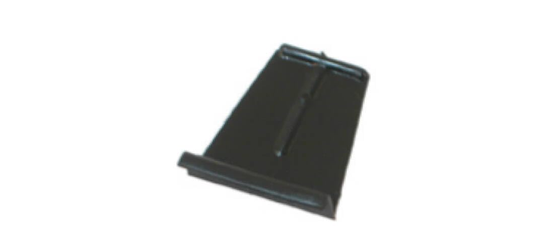 Languette de traction cannelée poignée tiroir plastique noir 25x24x6mm lot de 25