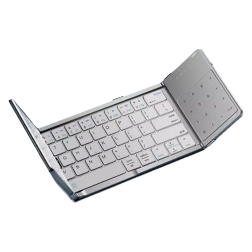 Clavier Bluetooth pliable avec pavé tactile et numérique portable pour tablette et smartphone