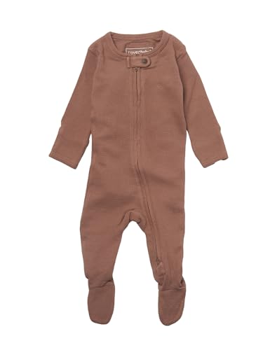 [L'ovedbaby] Organic Thermal 2-Way Zipper Footie Cocoa 3-6m