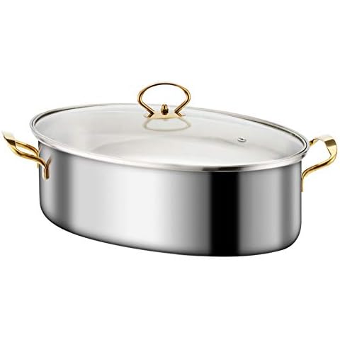 Olla Sartén Acero Inoxidable Oval para Pescado al Vapor Cover