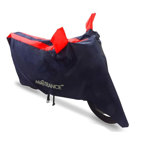 Image of Mototrance All Weather Protection Two Wheeler Cover for All Bikes /Royal Enfiled /Upto Pulsar 160CC to 350CC | Anti Dust, Water Resistant, Heat Resistant, UV Proof with Mirror Pocket | Arc Red