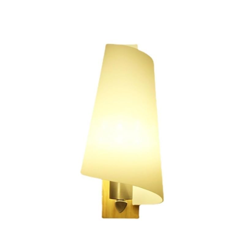 Sconce LED applique murale bois verre luminaire scandinave intérieur