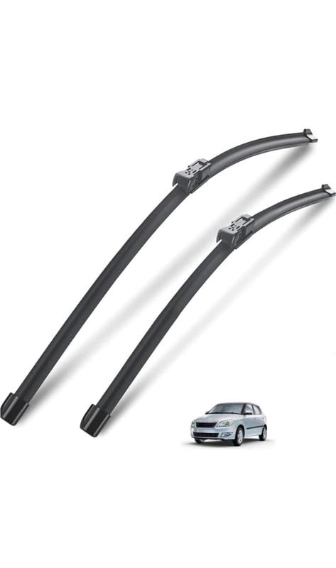 Image of RYU7 Front Wiper Blades Exact Fit Compatible with Skoda Fabia(Pack of 2)