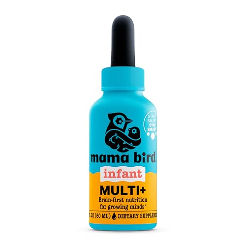 Mama Bird - Infant Multi+ (30 Servings) Vitamins for Infants - 30+ Essential Nutrients, Baby Brain Health - Methylfolate & Vitamin D3, Methylated Multivitamin - Vegan, Gluten Free, Non GMO