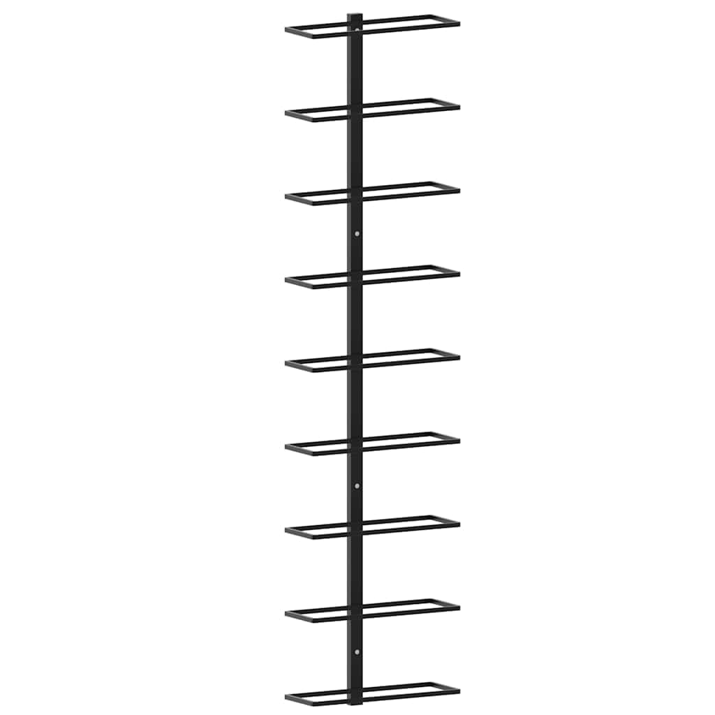 vidaXL Botelleros de Pared para 18 Botellas 2 Unidades Hierro Negro