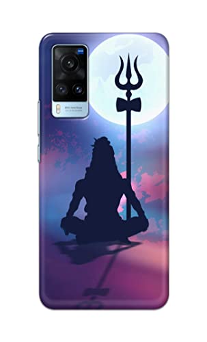 Image of Printed Hard Back Cover Case for Vivo X60 Back Cover (Lord Shiva) -702