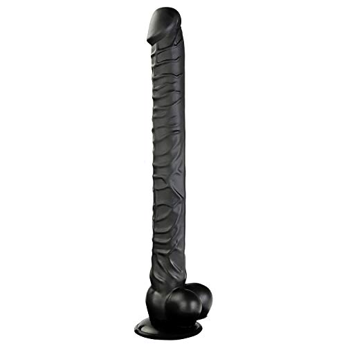 (16.5" Long, 1.8" Wide) Super Long Huge Personal Relax Massage Wand for Female Box Package (Black)
