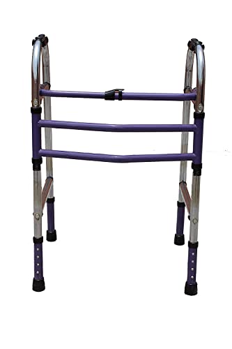 Image of Black And Steel Height Adjustable Foldable Patient And Adults Walking Stick Walker