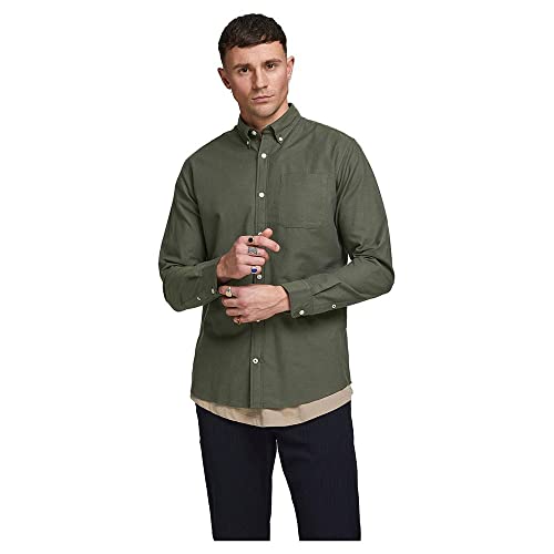 JACK&JONES Essentials Mens Forest Night L/S Shirts JACK&JONES Essentials Mens Forest Night L/S Shirts