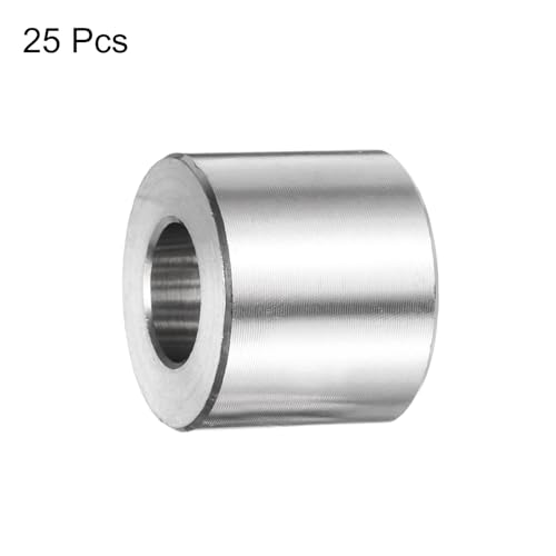 QUARKZMAN 25 Stück Edelstahl Abstandshalter 3/8 Bohrung x 3/4 AD x 11/16 Länge Schraube Buchse Glatte Oberfläche Rund Metall Distanzhülsen für M10 Schrauben Bolzen und Stangen