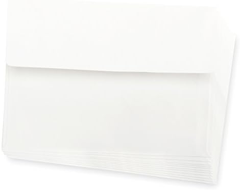 Darice Smooth A7 Envelopes, White, 50-Pack – 5.25” x 7.25” – Bulk Envelopes for Invitations, Greeting Cards and Notes, Made of Premium Paper, Easy to Seal Closed