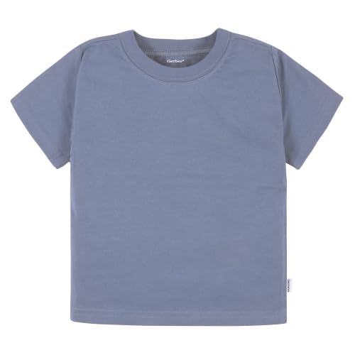 Image of Gerber Baby & Toddler 5-Pack Solid Short Sleeve T-Shirts Jersey 160 GSM