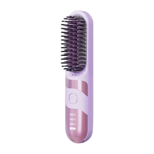 Arduenta De Cabello Inalámbrico - Cepillo De Rizador Eléctrico | Herramienta De Peinado Con Calefacción, Sin Hierro Para El Cabello De Cordón, Plancha De Pelo De Mano, Cepillo Risa De Cabello Inalá