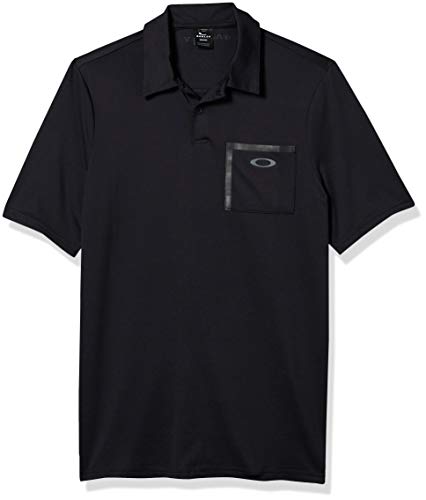Oakley Men's Golf Pocket Polo, Blackout, XXL