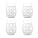 Lifefactory 11-Ounce BPA-Free Indoor/Outdoor Wine Glass with Protective Silicone Sleeve, 4-pack, White