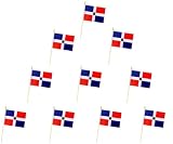 10 Pack Dominican Republic Flags -DOM Handheld Flag-5x8 in,Dominican Mini Flag. Suitable For Party Decorations, Store Displays, Bar Decorations And National Day Parades.