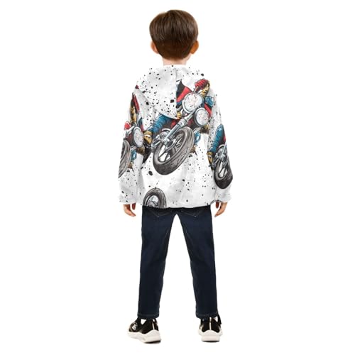 Motorbike Girls Fleece Jacket Girls Fall Jacket Girls Zip Up Hoodie Girls Sherpa Jacket 2-10T4