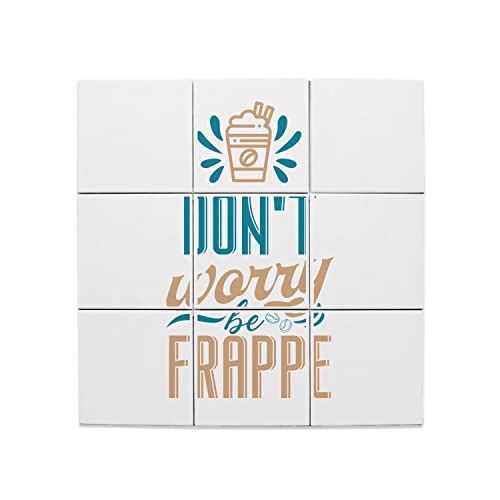 Carreaux céramique décoratifs Don't Worry Be Frappe pour égayer vos matins en douceur