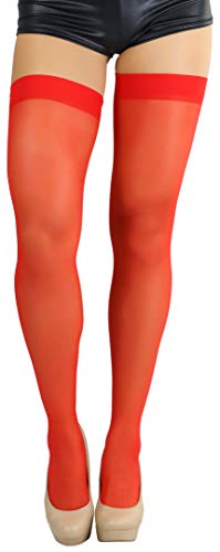 Image of ToBeInStyle Women's Seamless Thigh High Nylon Stocking With Opaque Band