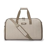 Halfday Convertible 2-in-1 Garment Duffel Weekender Bag 40L | Wrinkle-Free Travel, Hanging Suit Compartment, Shoe Pockets, Trolley Sleeve. Durable & Water-Resistant Carry-On, Stone