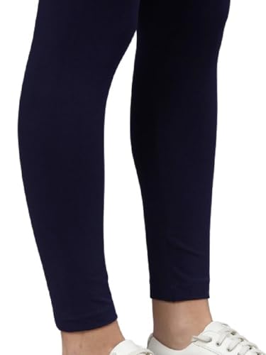 Image of ZAYANQA Combo of 2 Slim Fit Women /Girls Solid Stretchable Cotton Ankle Length Leggings with Ultrasoft Wide Elastic Waistband |Comfortable |Fashionwear|